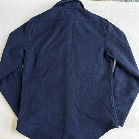 Taylor Stitch Shirt Jacket Wool Blend Men's size 38 Navy Shacket USA Woolrich - Picture 6 of 6